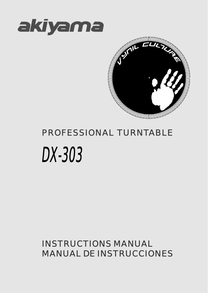 Page n°1 - Manuel utilisateur Akiyama DX-303