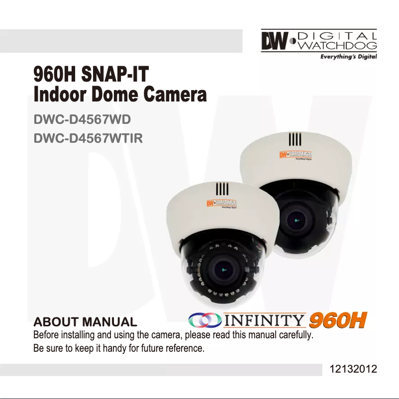 Page n°1 - Manuel utilisateur Digital Watchdog Infinity 960H DWC-D4567WTIR