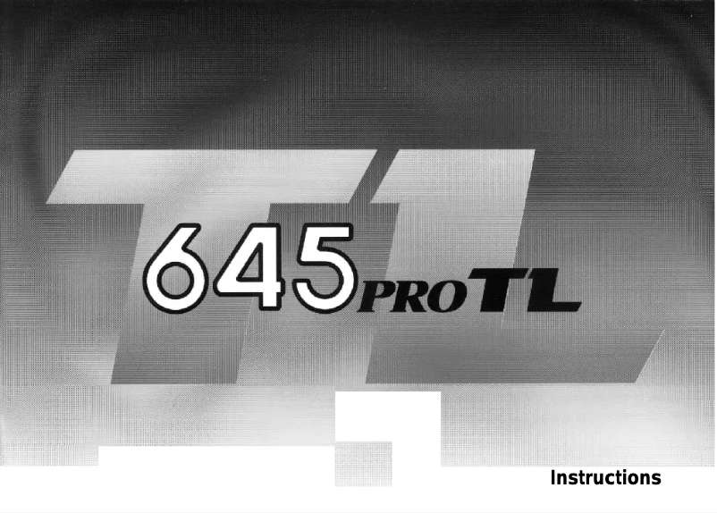 Image de la première page du manuel de l'appareil 645 Pro TL