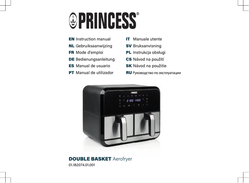 Página 1 del manual Manual de usuario Princess Double Basket Aerofryer 182074