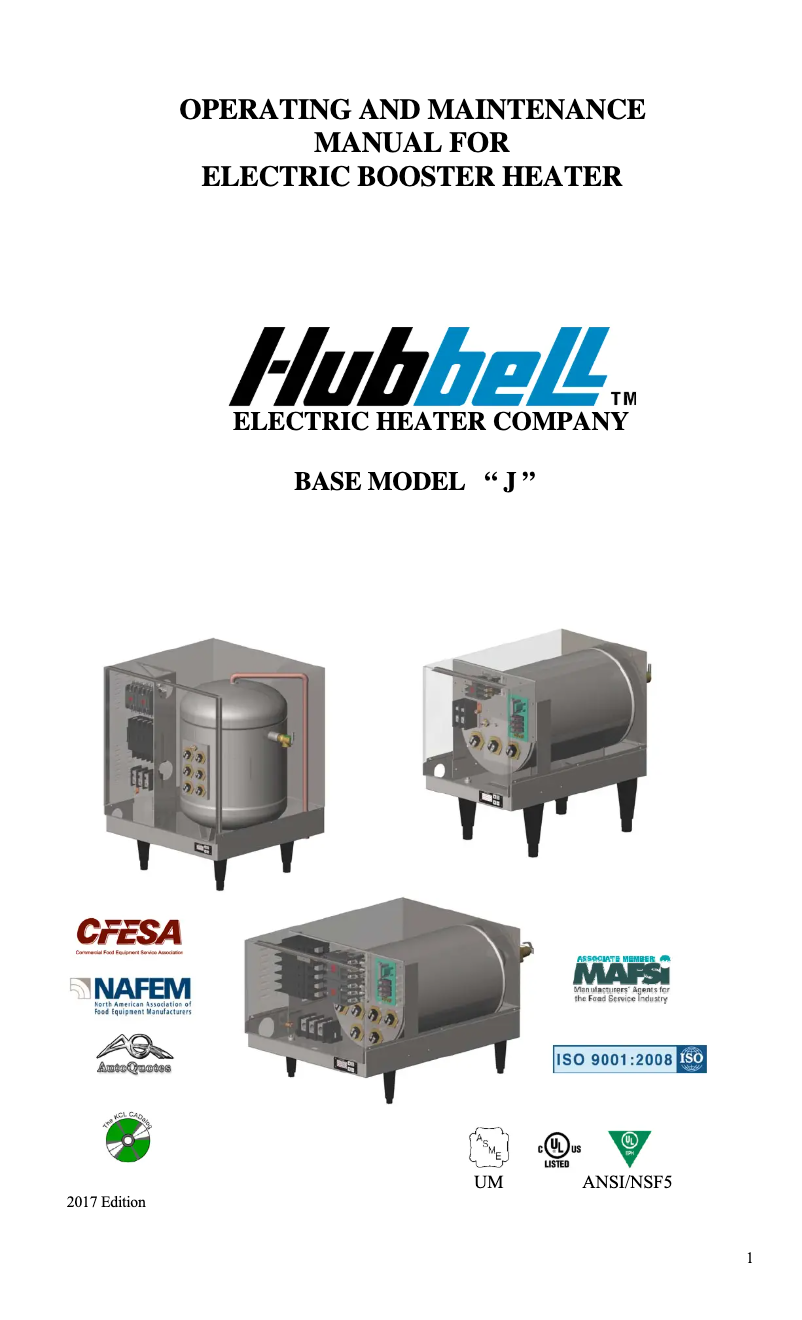 Página 1 del manual Manual de usuario Hubbell J1613S