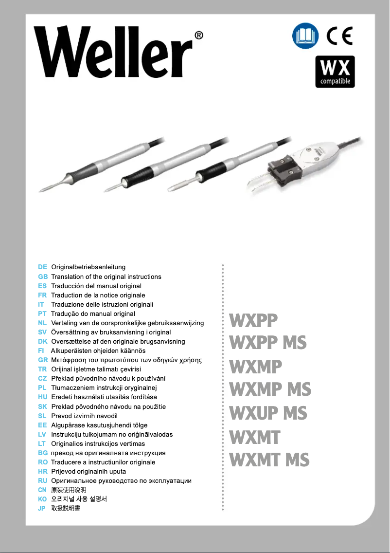 Page n°1 - Manuel utilisateur Weller WXUP MS