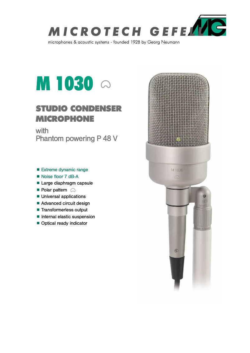 Image de la première page du manuel de l'appareil M 1030