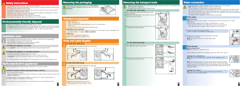 Page n°1 - Guide d'installation Siemens WS12X161BY