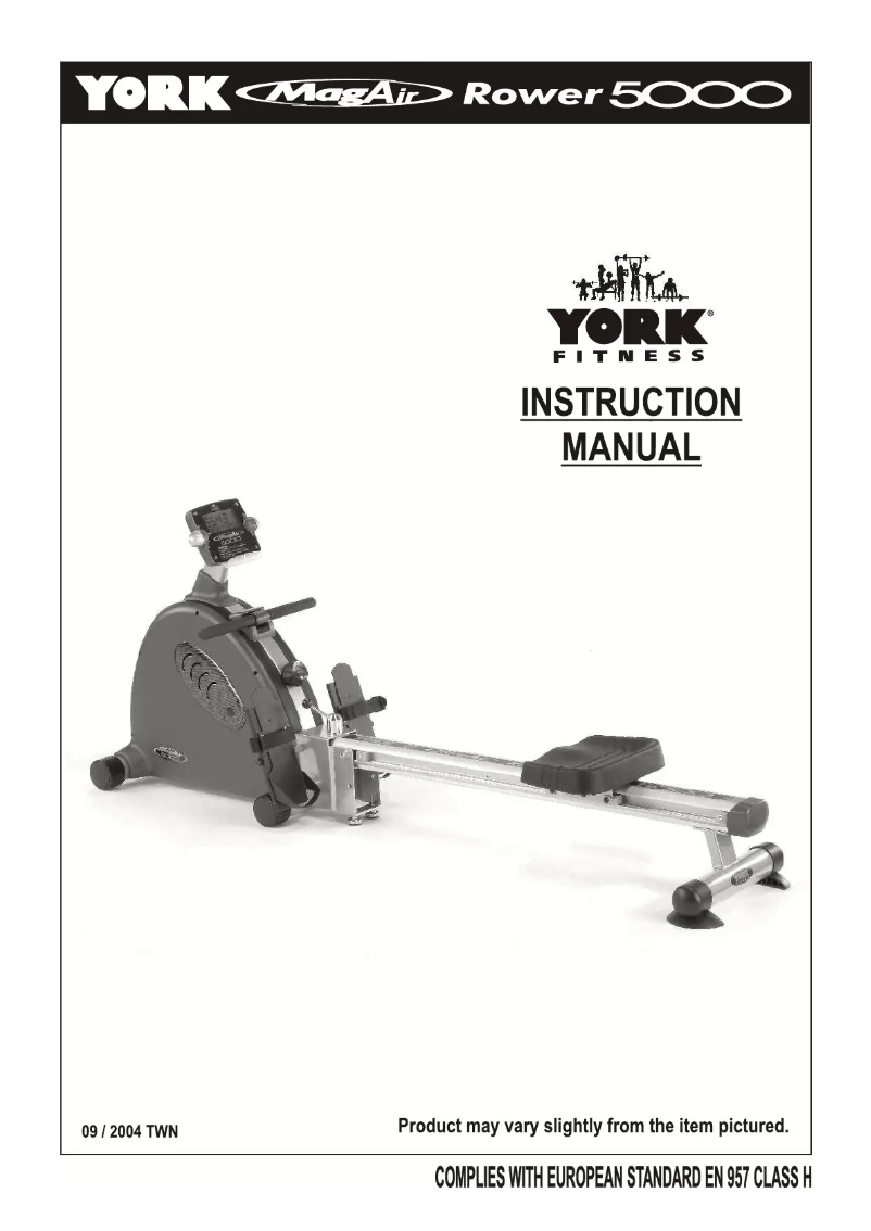 Página 1 del manual Manual de usuario York Fitness MagAir 5000