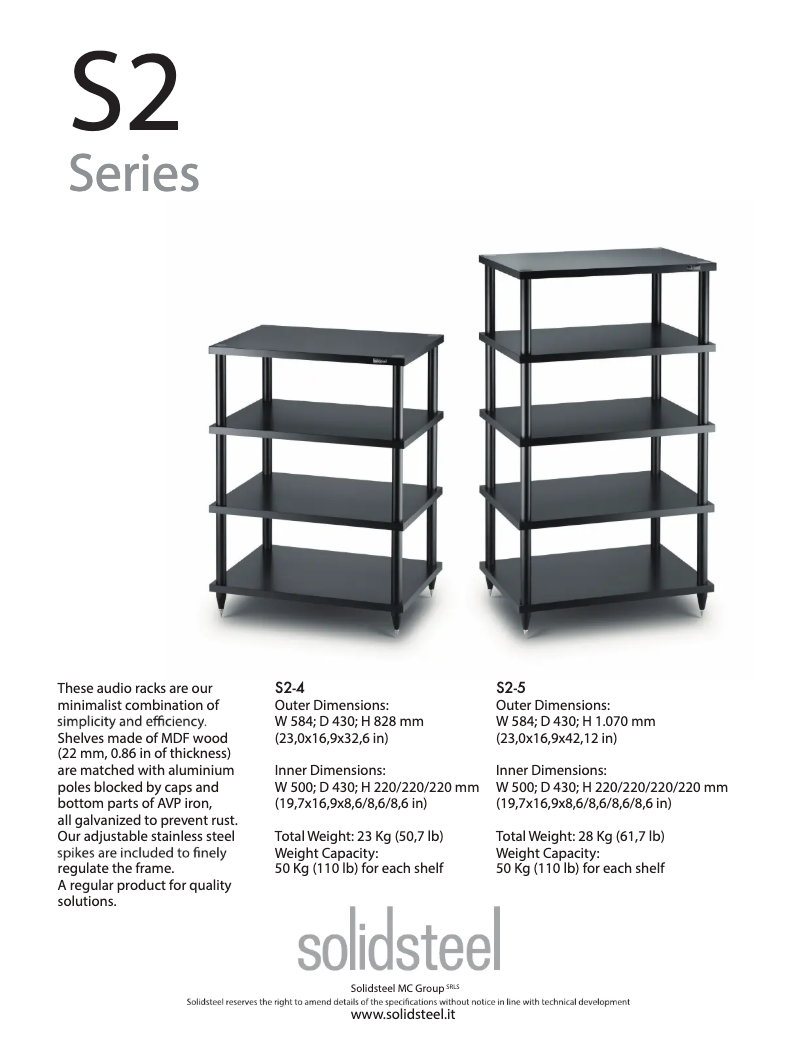 Page n°1 - Manuel utilisateur Solidsteel S2-4