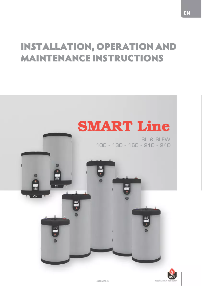 Page n°1 - Manuel utilisateur ACV Smart 210 SL