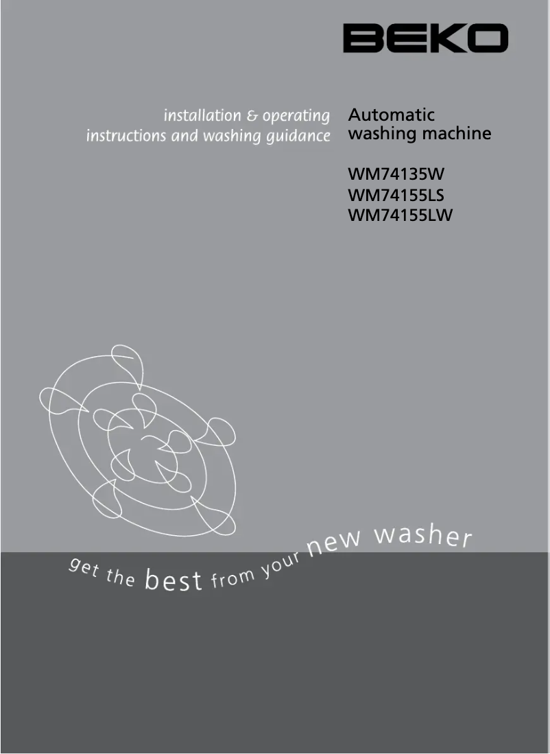 Page n°1 - Manuel utilisateur Beko WM 74155 LW