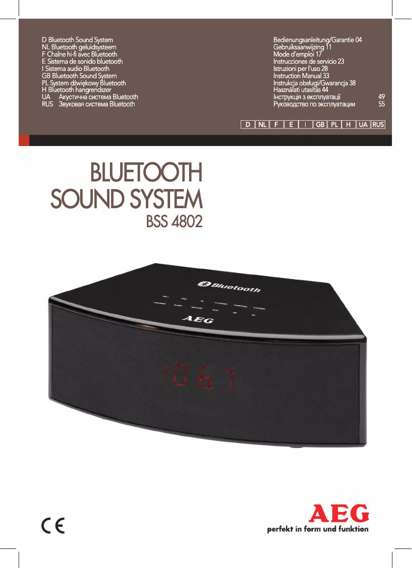 Page 1 de la notice Manuel utilisateur AEG BSS 4802