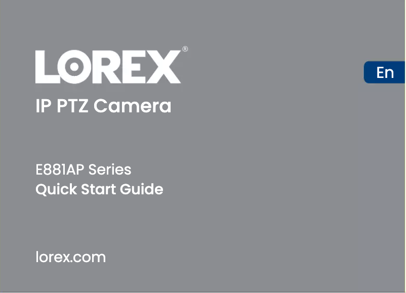 Página 1 del manual Guía de inicio rápido Lorex E881AP