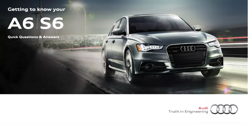 Page 1 de la notice Manuel utilisateur Audi A6 (2014)