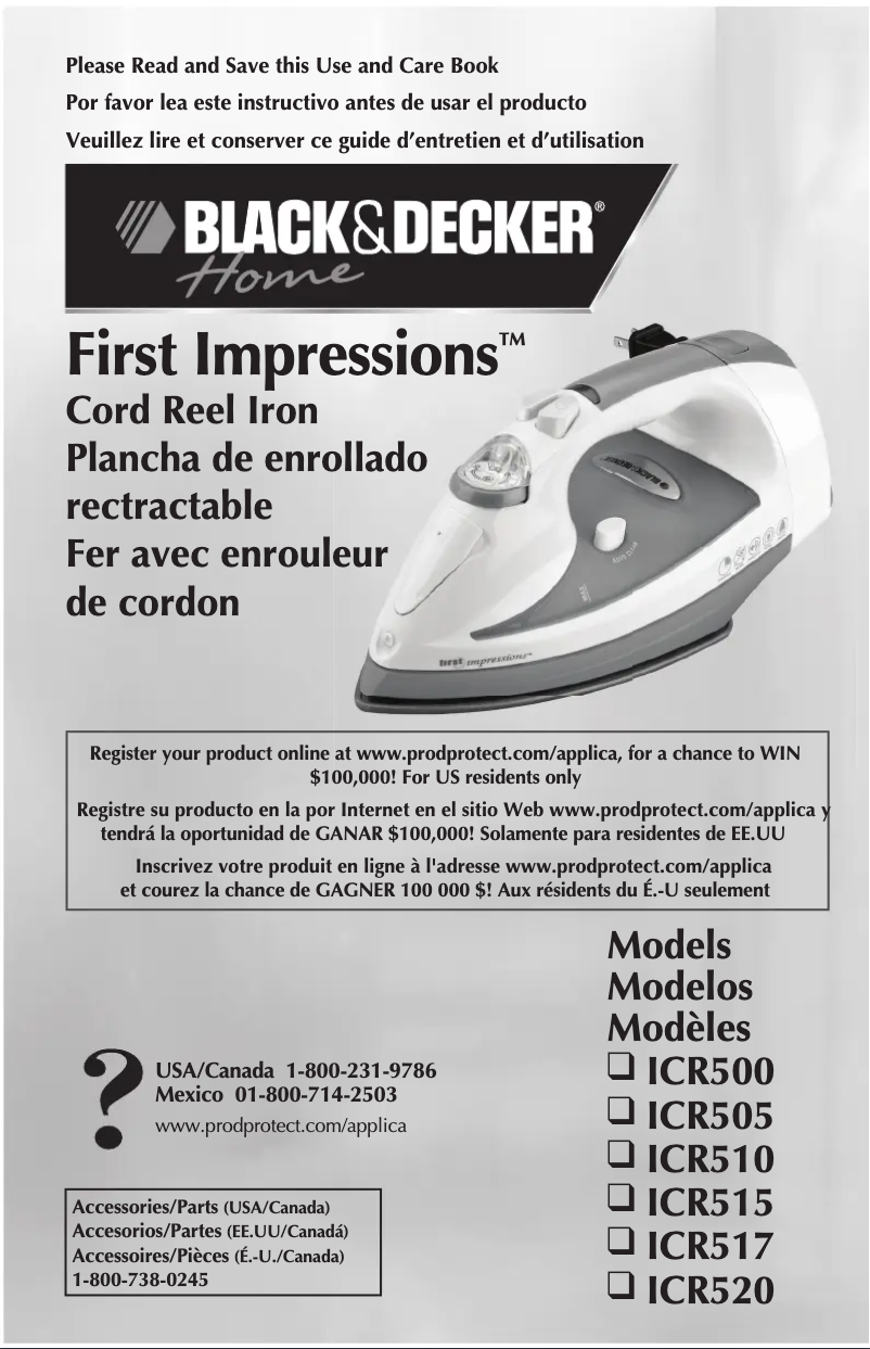 Page 1 de la notice Manuel utilisateur Black & Decker ICR510