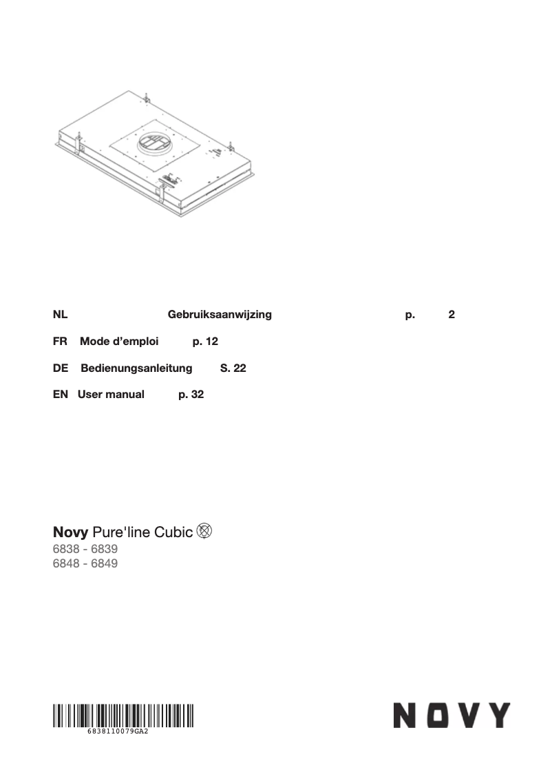 Page n°1 - Manuel utilisateur Novy Pureline 6838