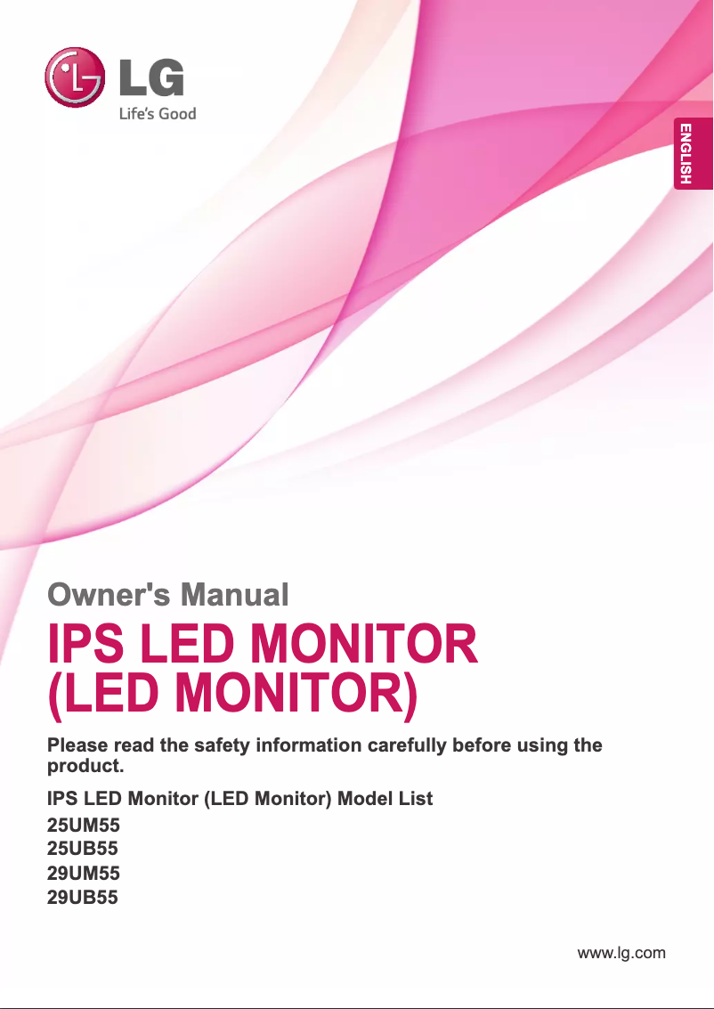 Página 1 del manual Manual de usuario LG 25UB55