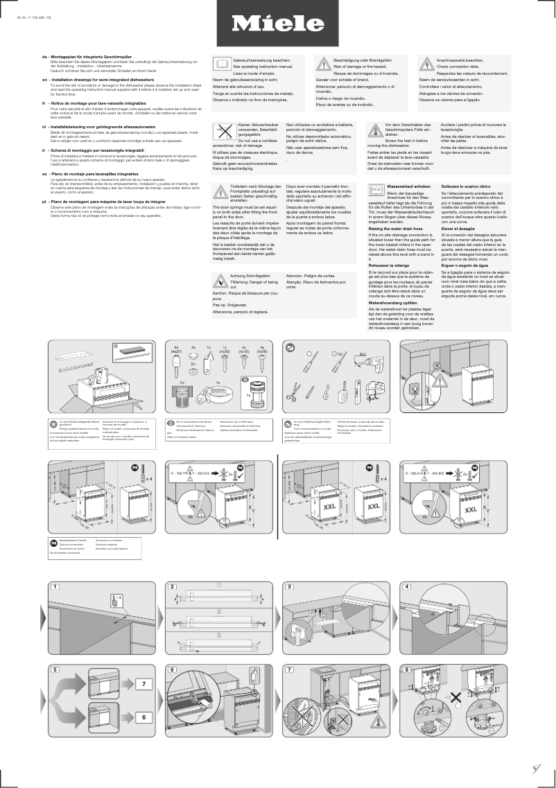Page 1 of the manual Instructions / Assembly Miele PFD 101 i