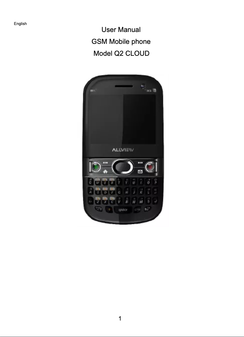 Image de la première page du manuel de l'appareil Q2 Cloud