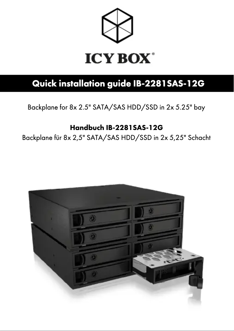 Página 1 del manual Manual de usuario Icy Box IB-2281SAS-12G