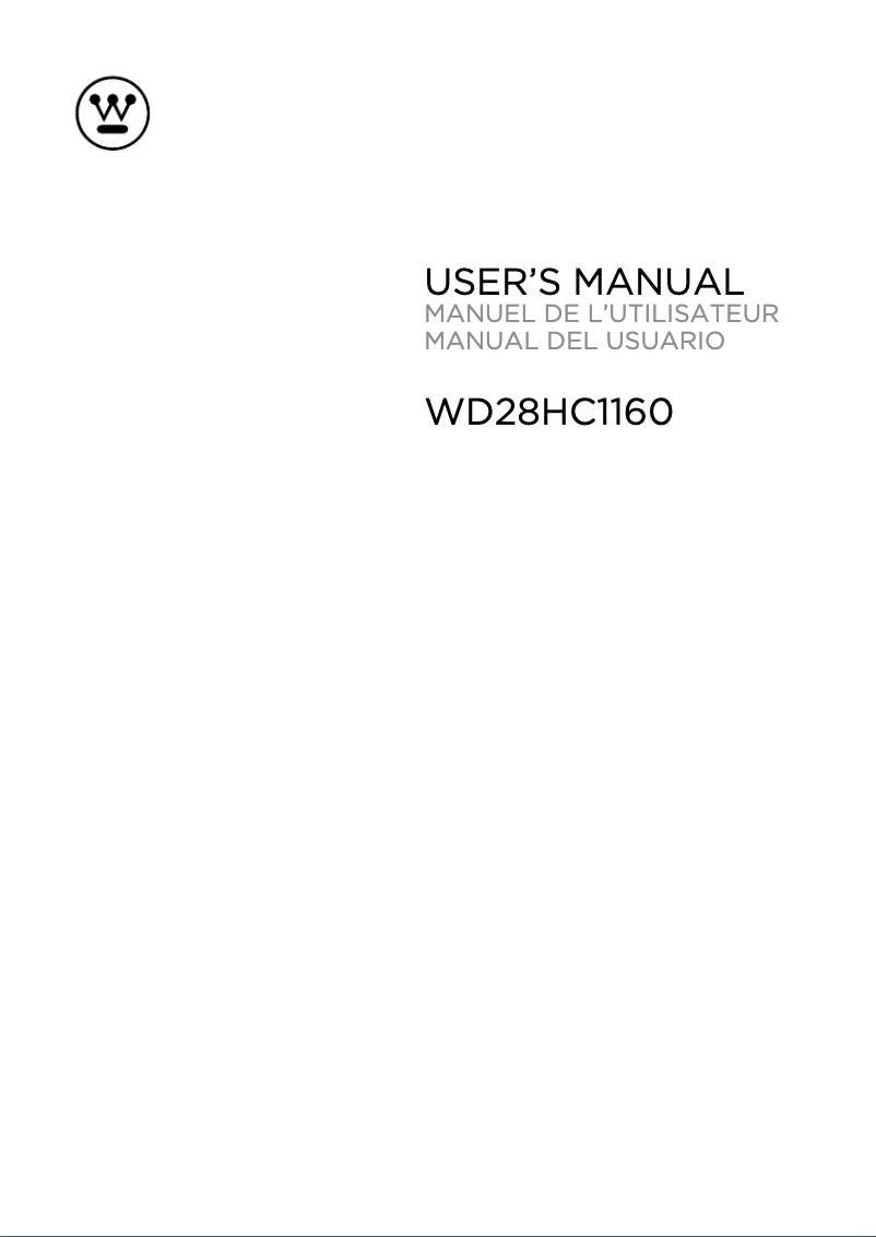 Image de la première page du manuel de l'appareil WD28HC1160