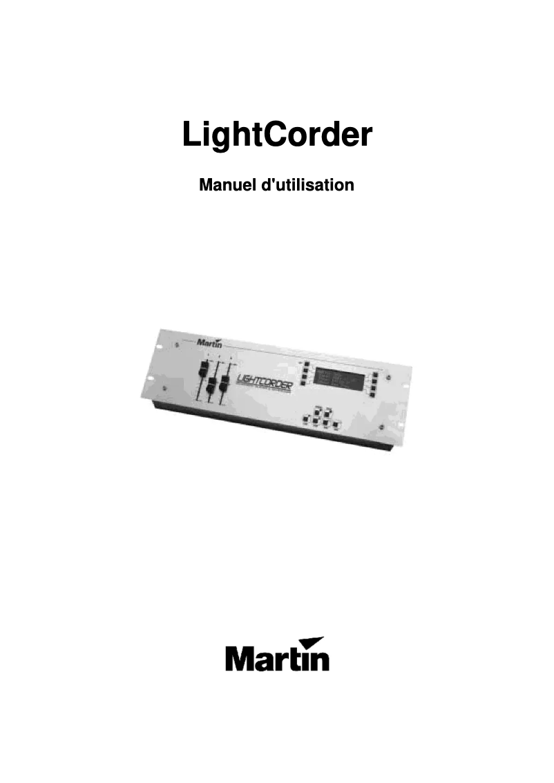 Image de la première page du manuel de l'appareil LightCorder