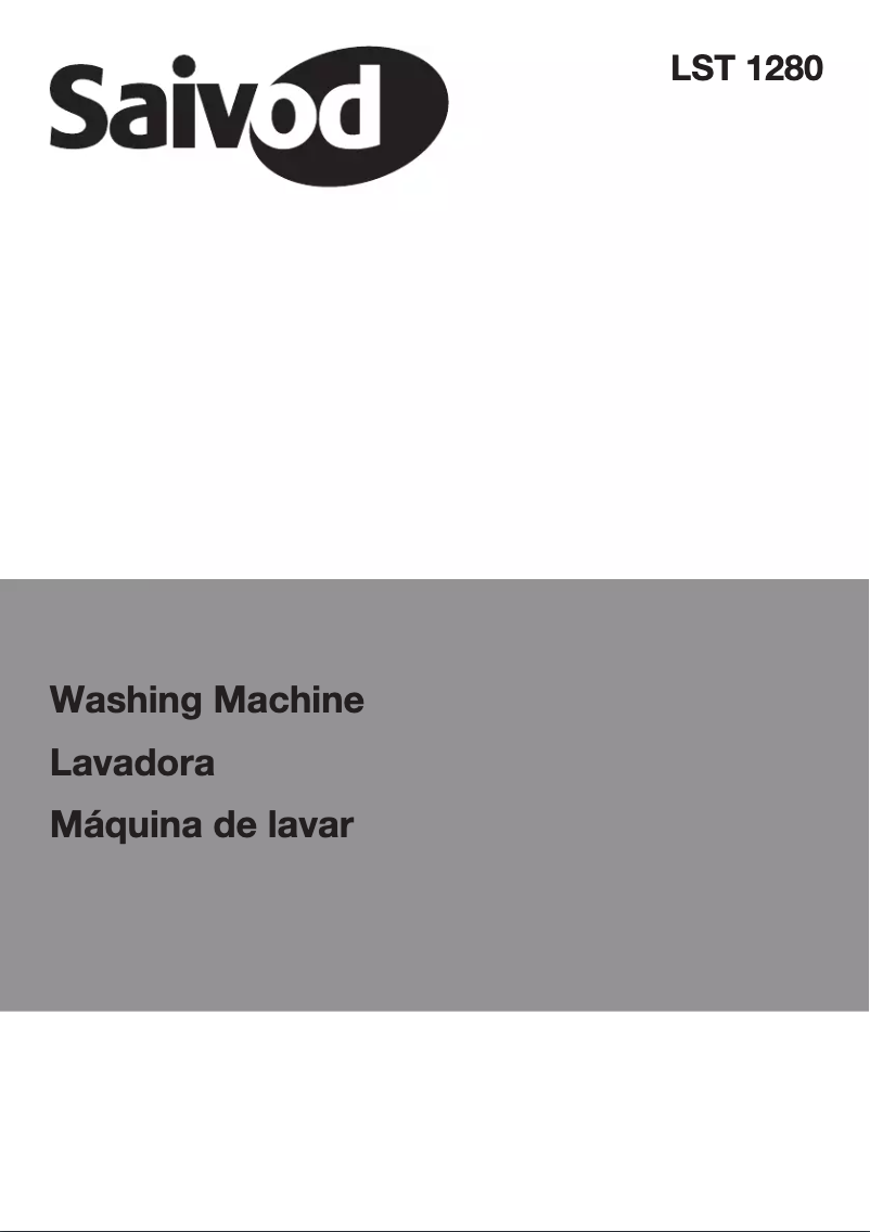 Page n°1 - Manuel utilisateur Saivod LST 1280