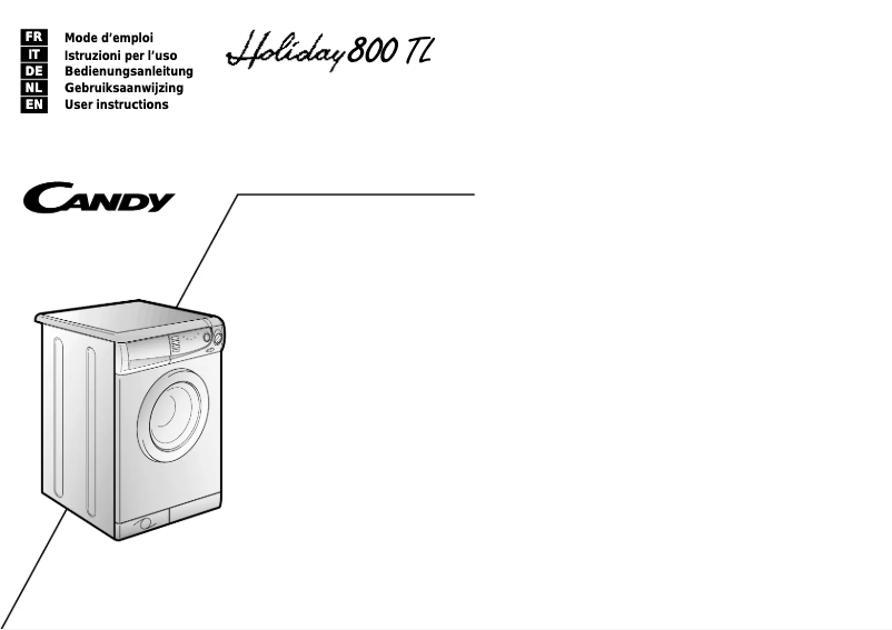 Page 1 de la notice Manuel utilisateur Candy LB HOL800TL