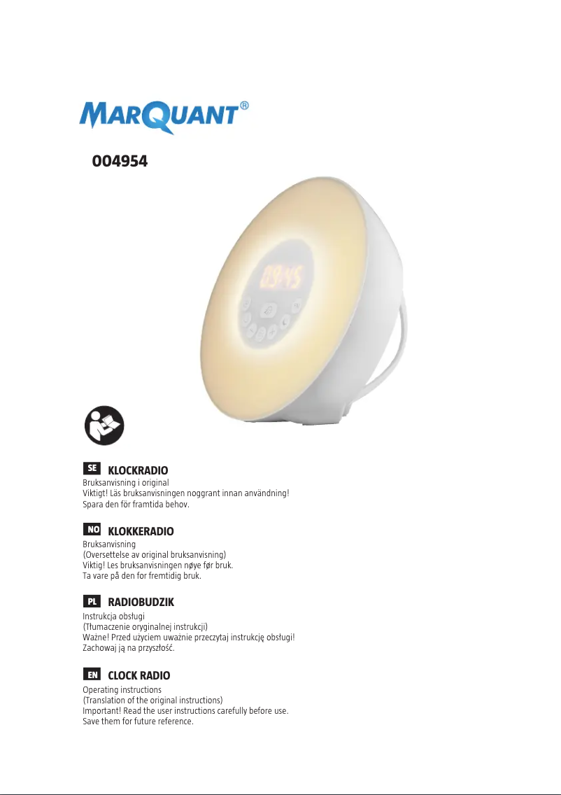 Page 1 de la notice Manuel utilisateur Marquant 004-954