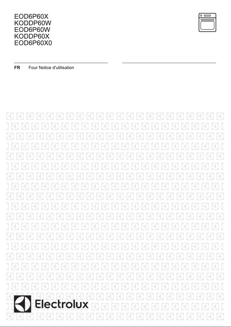 Page 1 de la notice Manuel utilisateur Electrolux KODDP60X