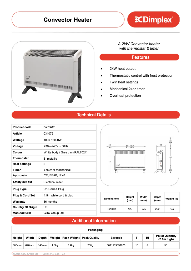 Image de la première page du manuel de l'appareil DXC20TI