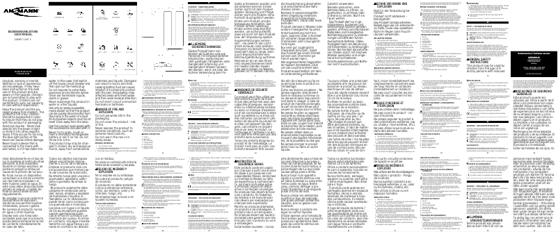 Page 1 de la notice Manuel utilisateur Ansmann Cabinet light S