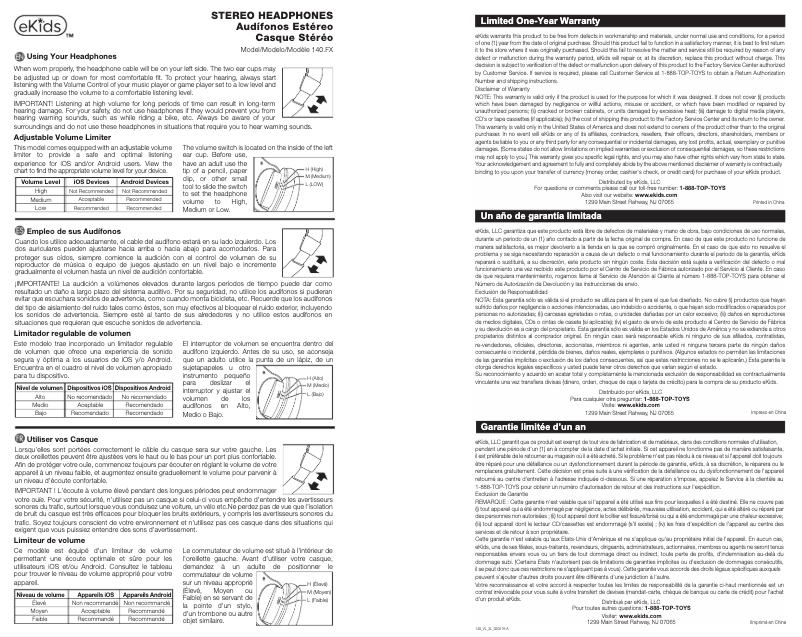 Page 1 de la notice Manuel utilisateur Disney 140.FX