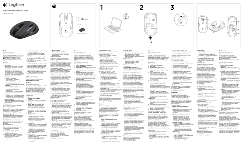 Page 1 de la notice Manuel utilisateur Logitech M545
