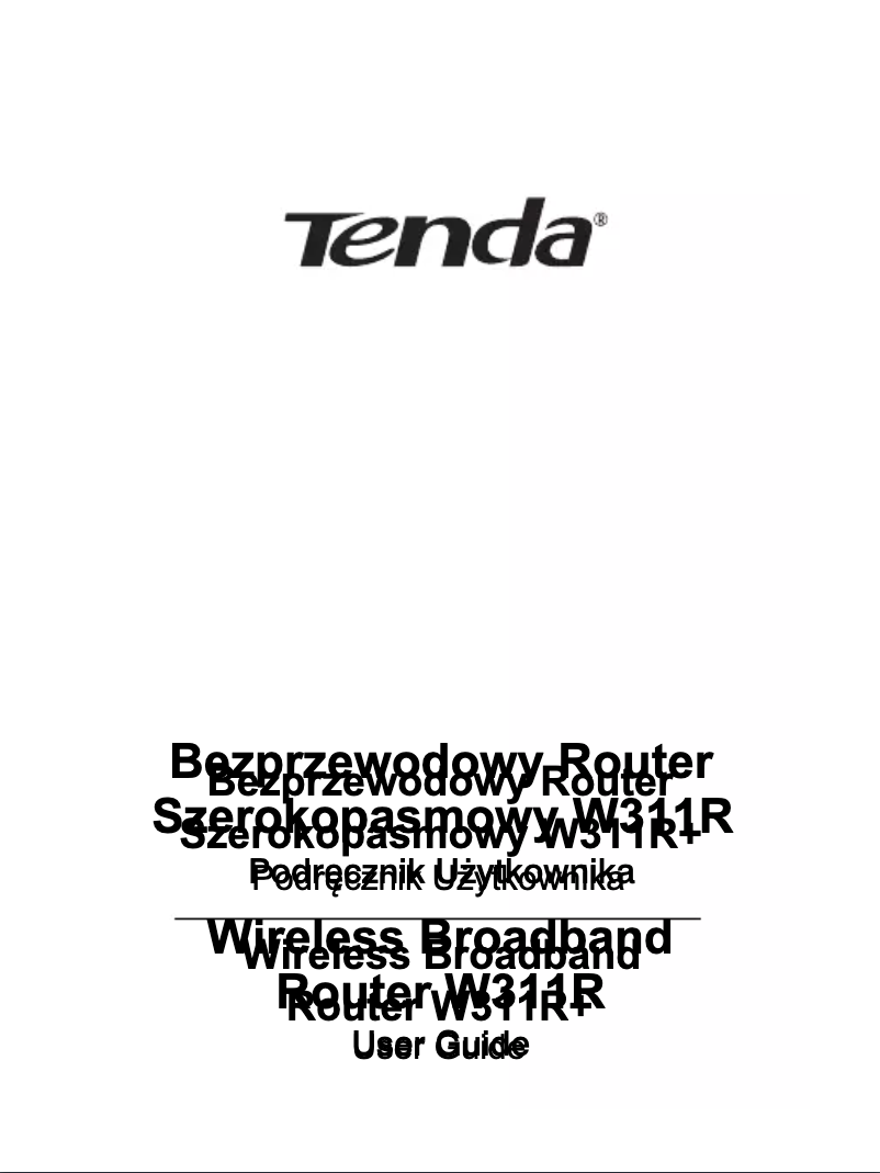 Página 1 del manual Manual de usuario Tenda W311R+