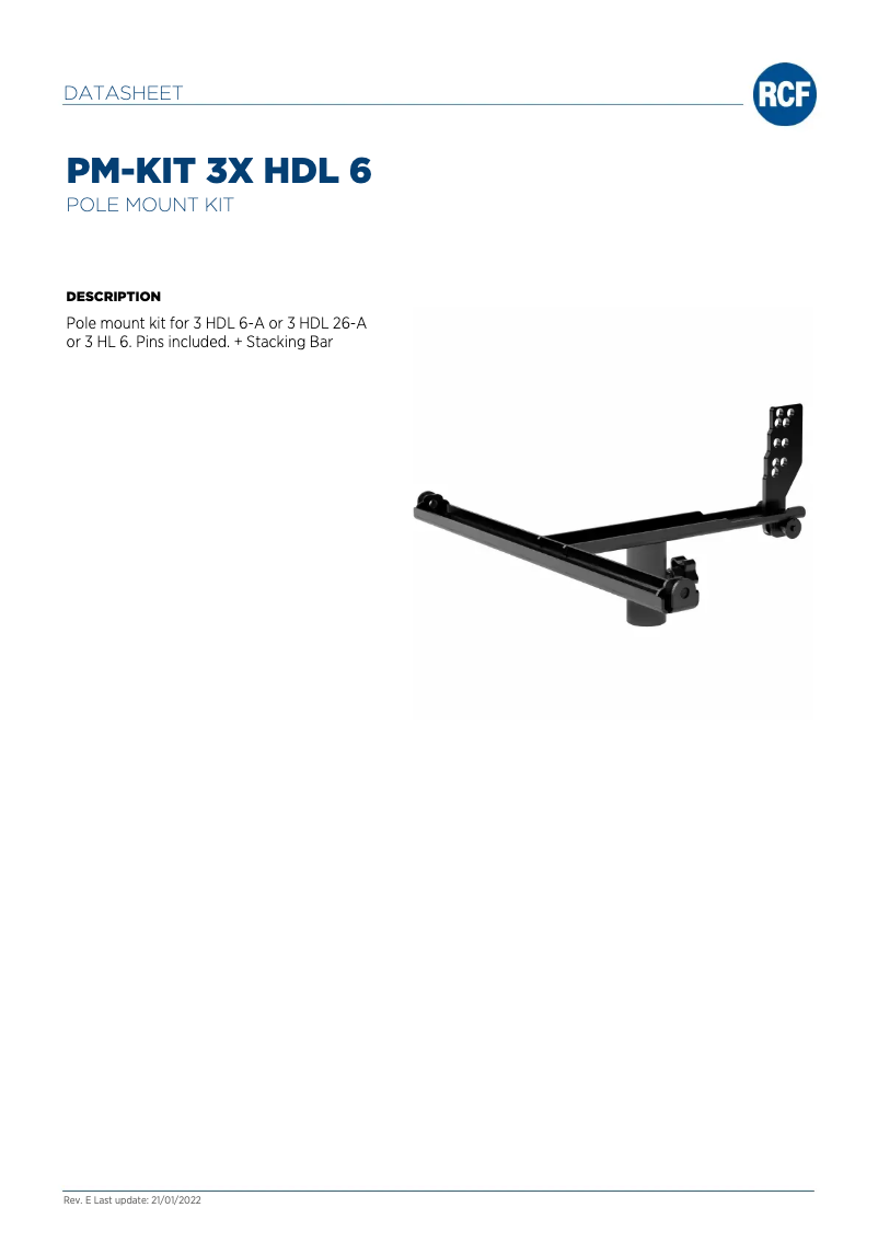 Image de la première page du manuel de l'appareil Pole Mount Kit
