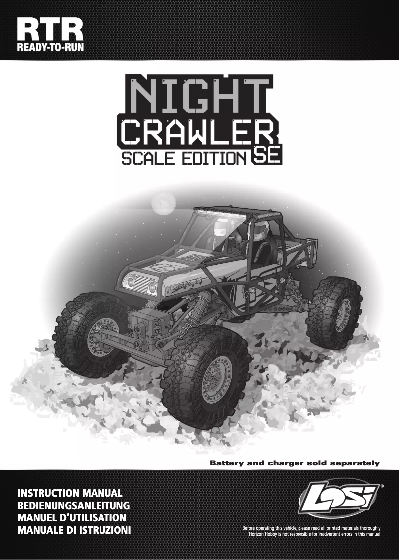 Page 1 de la notice Manuel utilisateur Losi Night Crawler SE