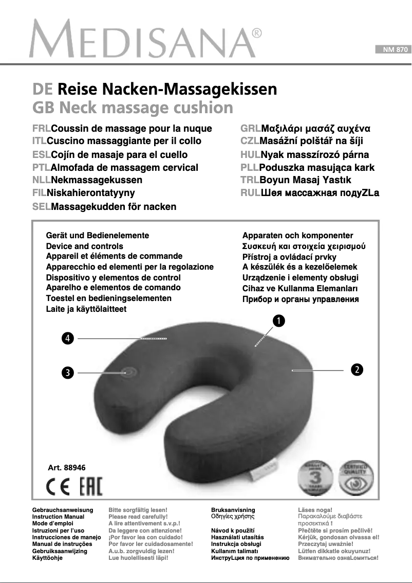 Página 1 del manual Manual de usuario Medisana NM 870