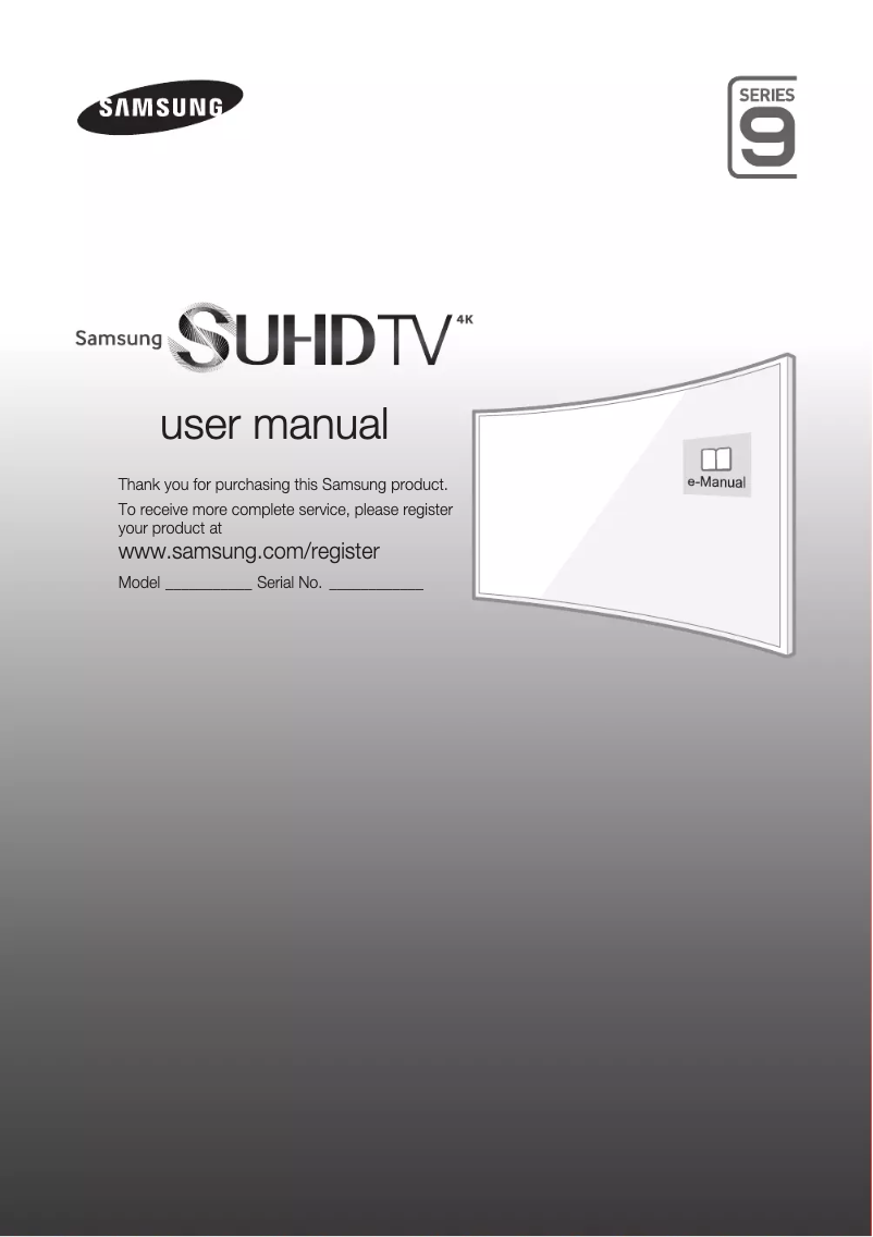 Page 1 de la notice Guide d'installation Samsung UE65JS9000T