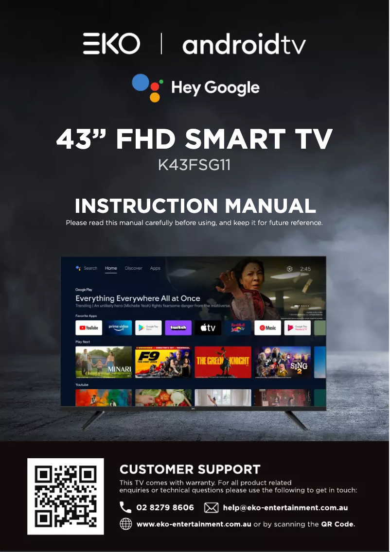 Page 1 de la notice Manuel utilisateur EKO K43FSG11