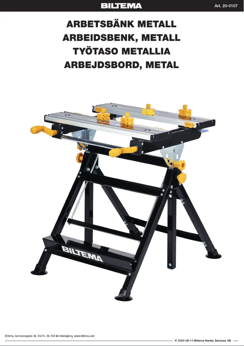 Page 1 de la notice Manuel utilisateur Biltema 20-0107