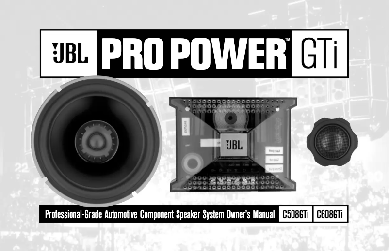 Page 1 de la notice Manuel utilisateur JBL C508GTi