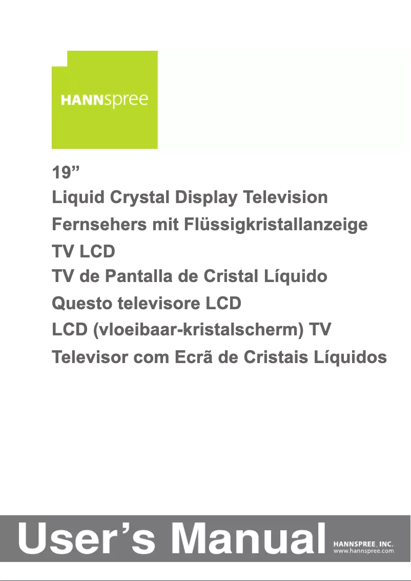 Page 1 de la notice Manuel utilisateur Hanns.G ST19AMBB