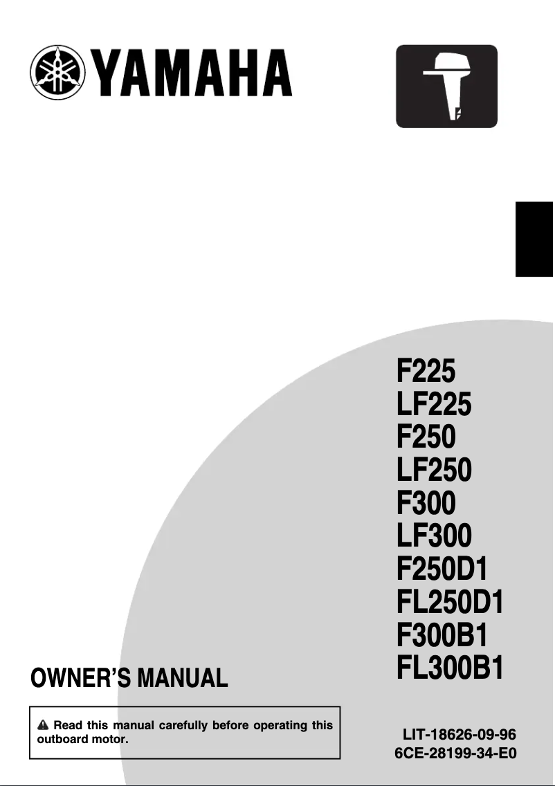 Page 1 de la notice Manuel utilisateur Yamaha F300