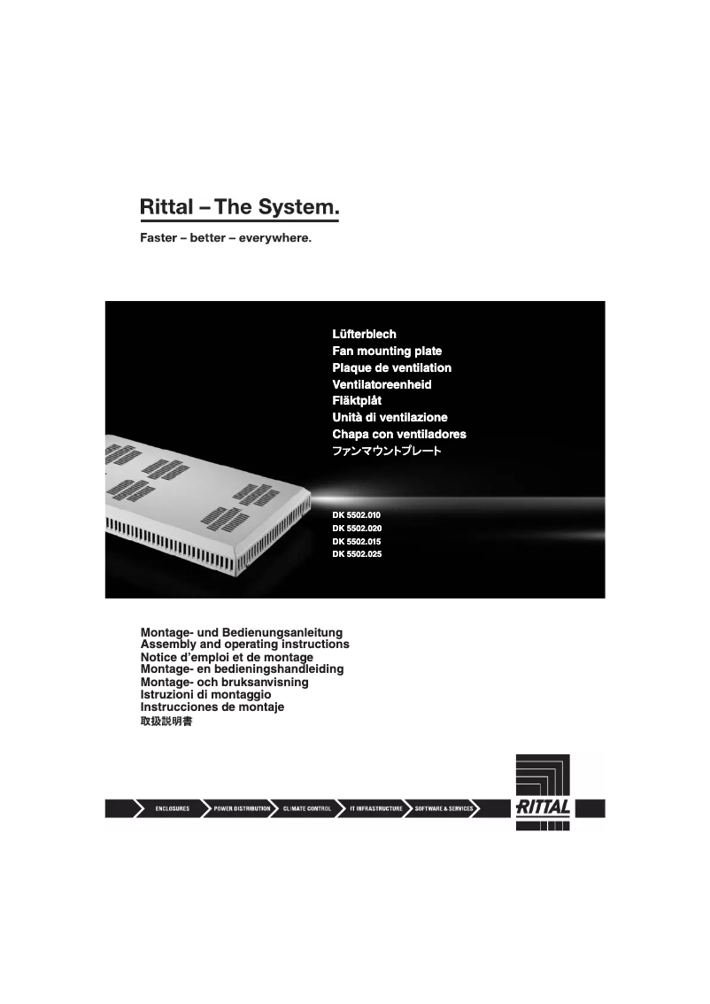 Page n°1 - Manuel utilisateur Rittal 5502.020