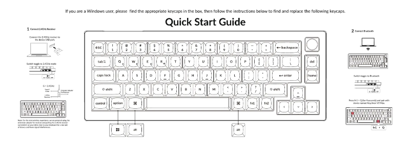 Página 1 del manual Guía de inicio rápido Keychron V2 Max