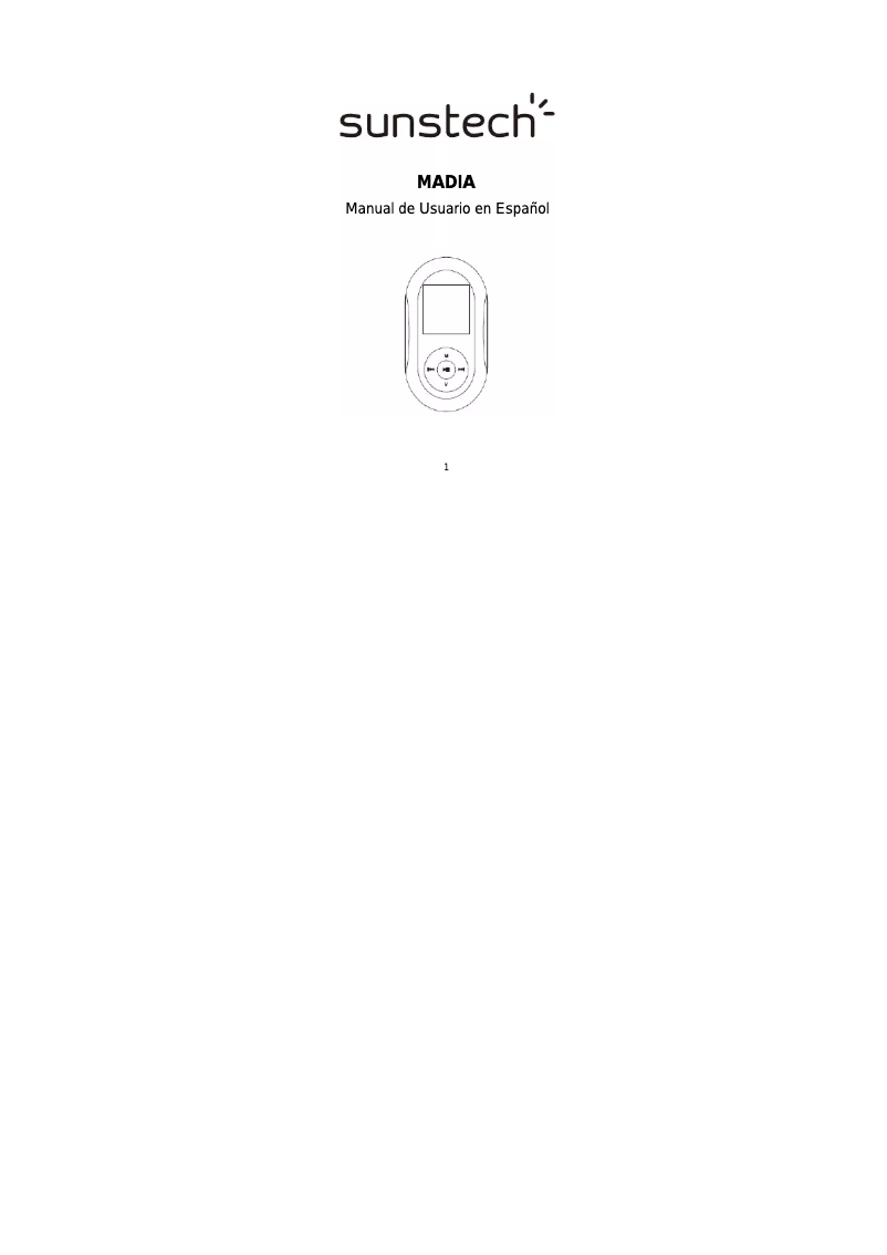 Image de la première page du manuel de l'appareil Madia