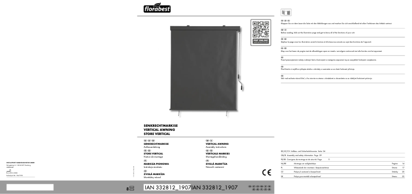 Page n°1 - Manuel utilisateur Florabest IAN 332812