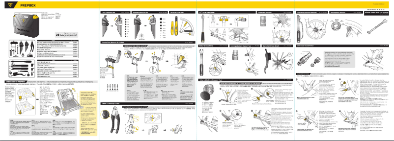 Page n°1 - Manuel utilisateur Topeak PrepBox