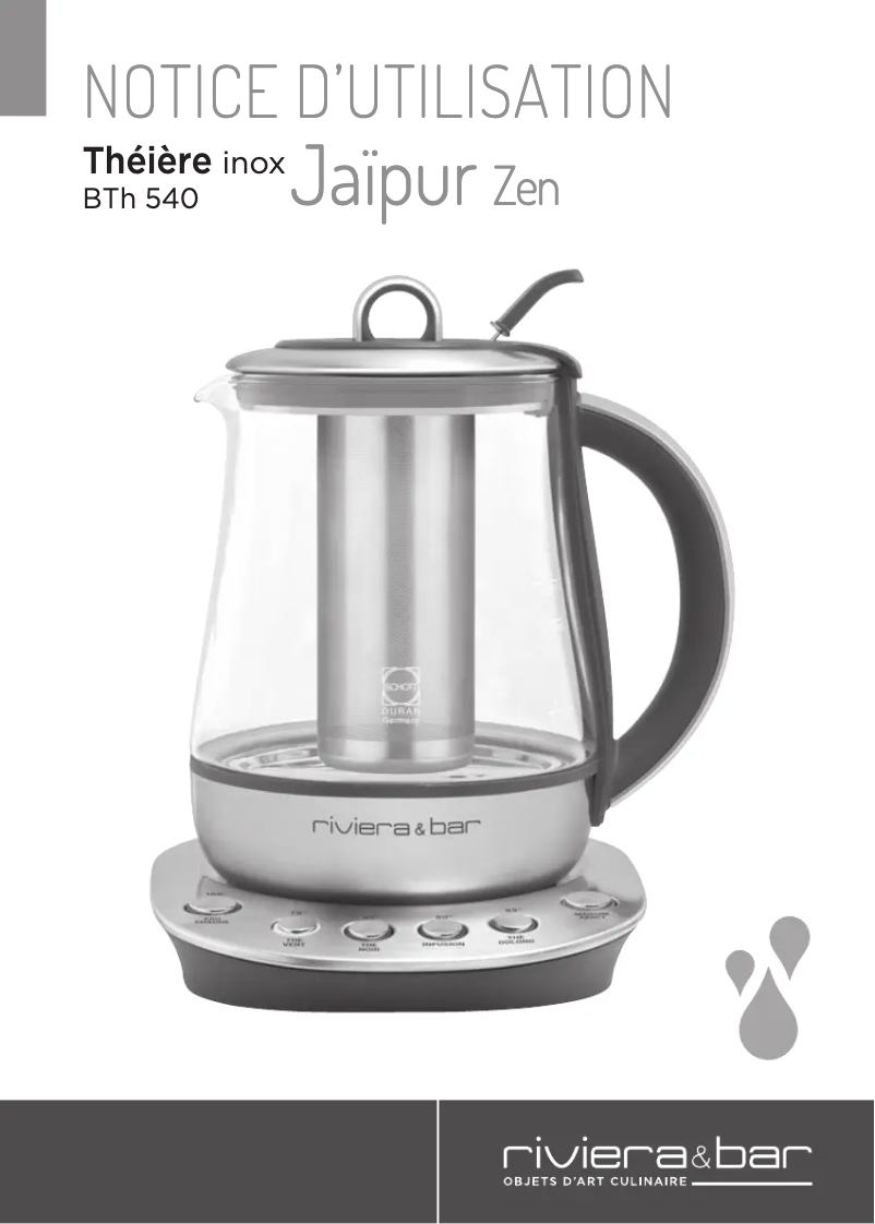 Page n°1 - Manuel utilisateur Riviera & Bar BTH540