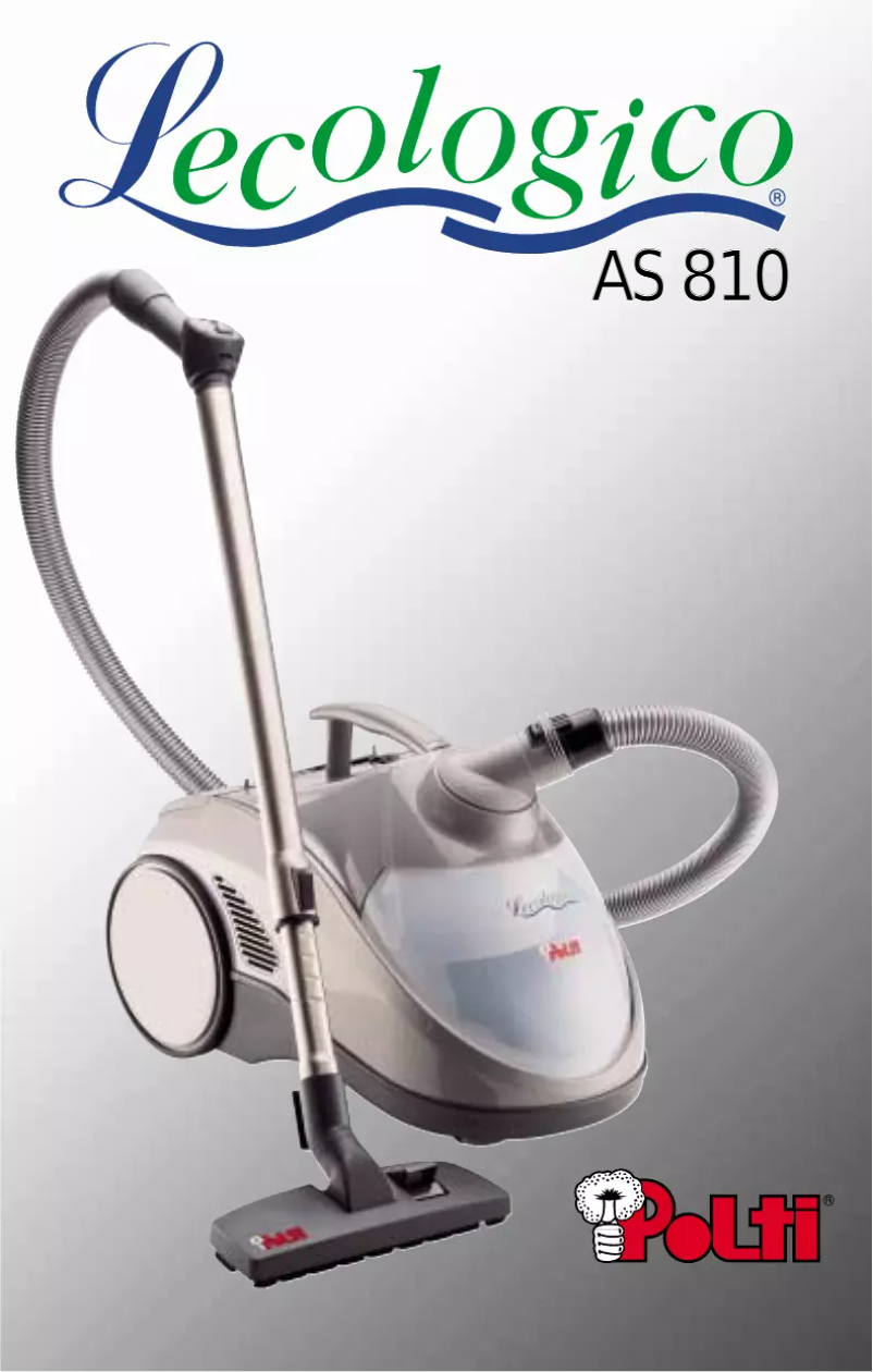 Page n°1 - Manuel utilisateur Polti Lecologico AS810