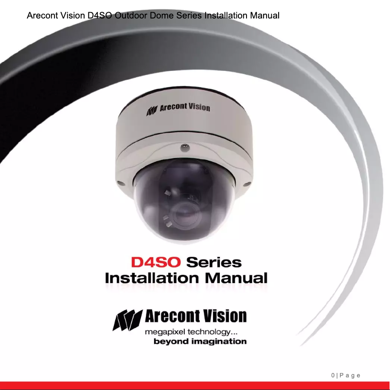 Page n°1 - Manuel utilisateur Arecont Vision D4SO-AV3115