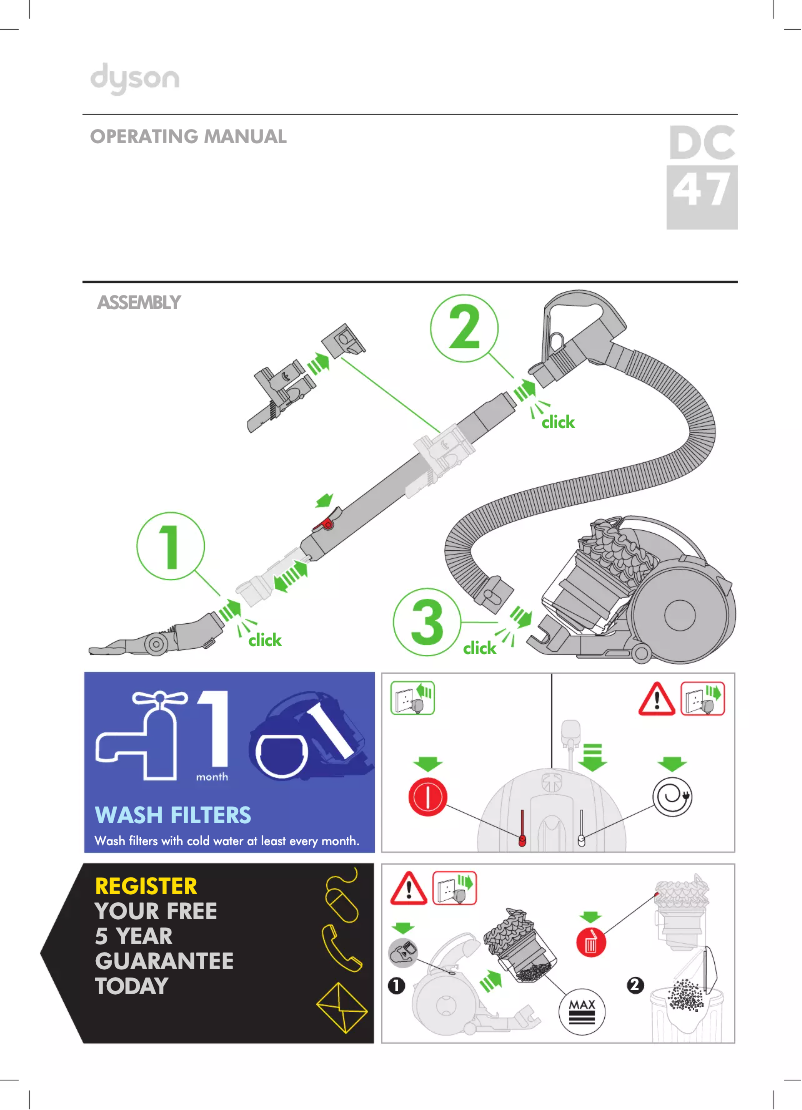 Image de la première page du manuel de l'appareil DC47